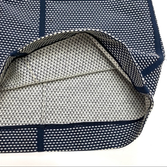 LAFAYETTE 148 New York Retro Tweed Micro Dots A-Line Skirt Navy Blue Size 6 - Picture 7 of 10